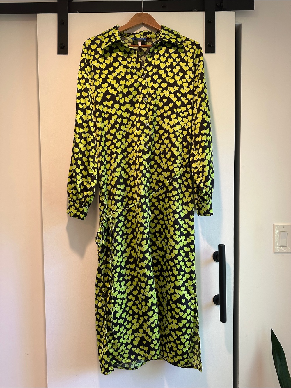 Neon print midi dress